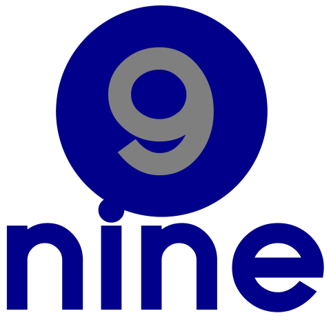 NINE ロゴ グレー