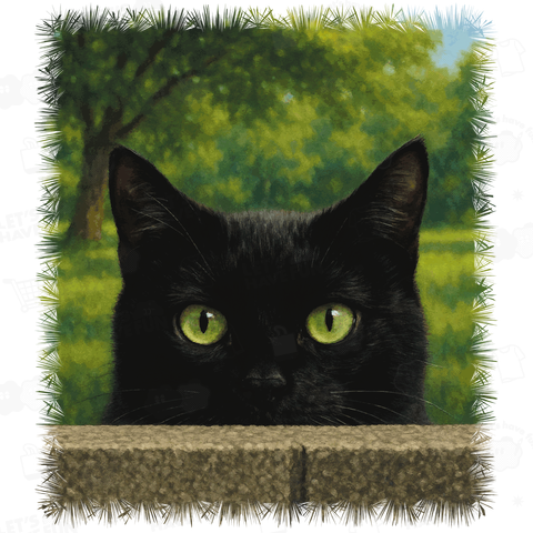 ひょっこり顔を出す黒猫さん