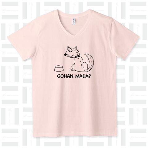 GOHAN MADA ? (ゴハン マダ?) VネックTシャツ(4.3オンス)