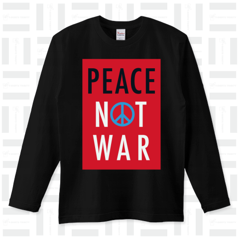 PEACE NOT WAR 赤BOXロゴTシャツ