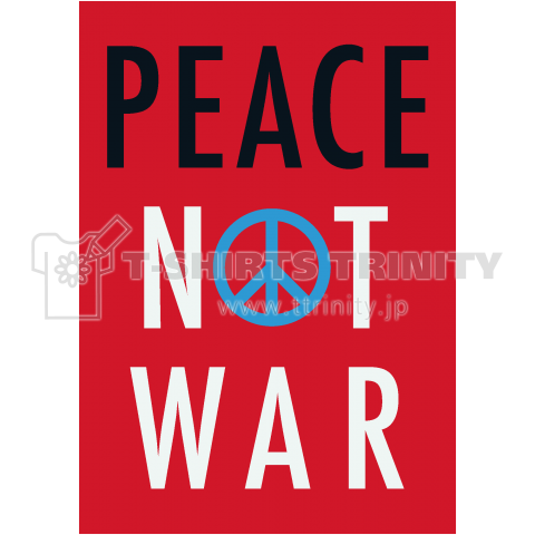 PEACE NOT WAR 赤BOXロゴTシャツ