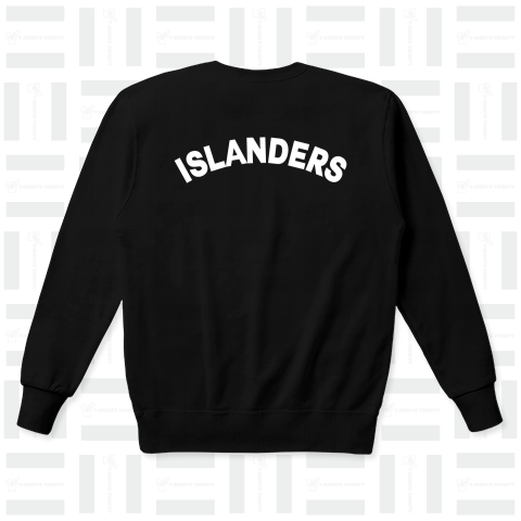 野獣先輩Tシャツ ISLANDERS-アイランダース-バックプリント背面プリントデザイン 白ロゴ