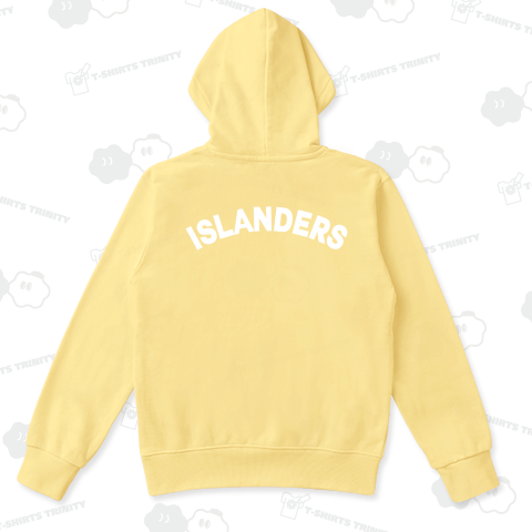 野獣先輩Tシャツ ISLANDERS-アイランダース-バックプリント背面プリントデザイン 白ロゴ