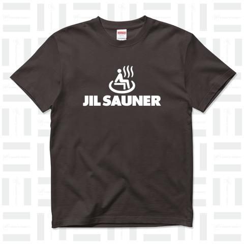 JIL SAUNER-ジルサウナー-サウナピクトグラム  白ロゴ