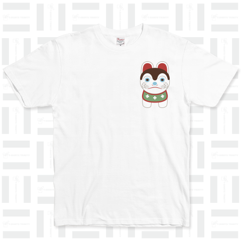 犬張子(緑)（Tシャツ）|デザインTシャツ通販【Tシャツトリニティ】