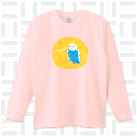 ぐれいとセキセイインコ（ロングTシャツ）|デザインTシャツ通販【Tシャツトリニティ】