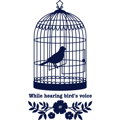 Bird Cage Navy デザインtシャツ通販 Tシャツトリニティ