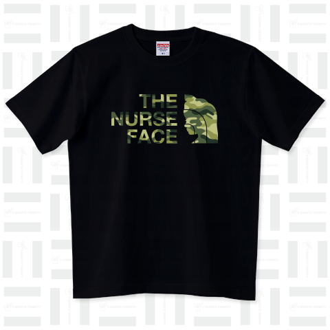 THE NURSE FACE(ナースフェイス) 迷彩ver. ハイグレードTシャツ(6.2オンス)