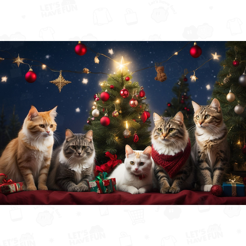 ⑧猫たち クリスマス 