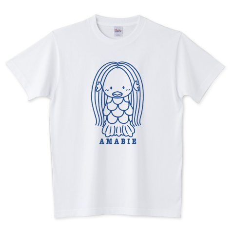 アマビエ(80年代テイスト) 5.6オンスTシャツ (Printstar)