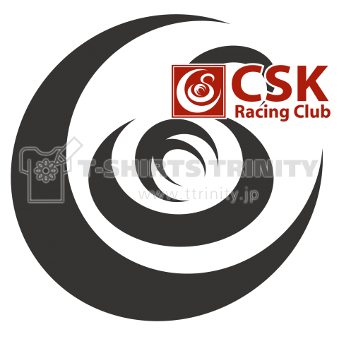 CSKレーシング デザインC (両面プリント)白文字