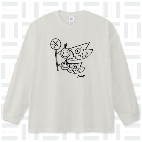 【5月限定】フタリゴト「鯉のぼり」ビッグシルエットロングTシャツ