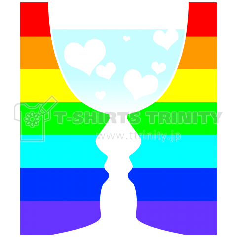 【LGBTシャツ】ルビンの壺