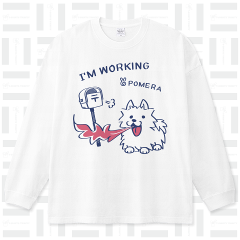 ポメラニアン POMERA_3 I'M WORKING