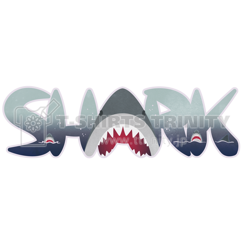 バックプリント SHARK サメ