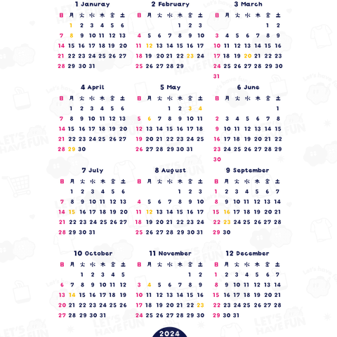 2024年カレンダー