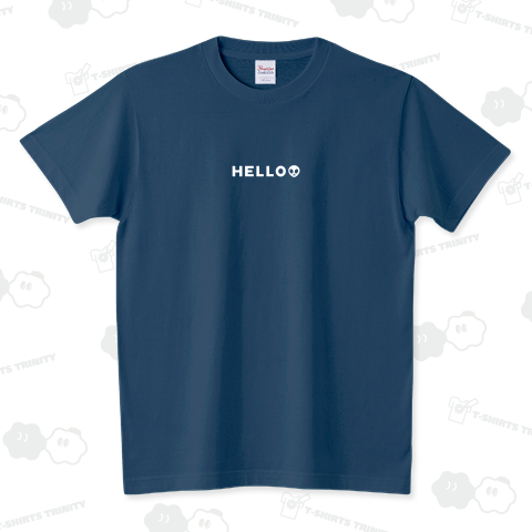 HELLO 宇宙人 白 スタンダードTシャツ(5.6オンス)