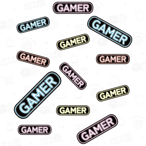 両面プリント GAMER ゲーマーTシャツ