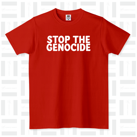 STOP THE GENOCIDE FRUIT OF THE LOOM Tシャツ(4.8オンス)