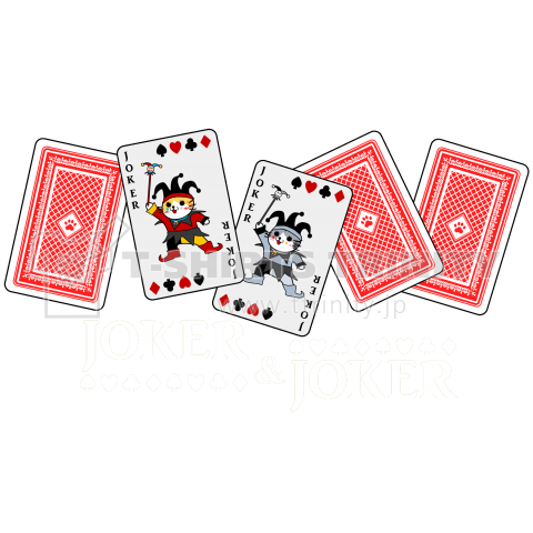 Jokerにゃんこ2 濃色用 デザインtシャツ通販 Tシャツトリニティ