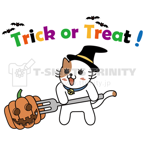 ハロウィンにゃんこ(濃色用)