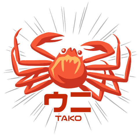 カニ ウニ Tako デザインtシャツ通販 Tシャツトリニティ