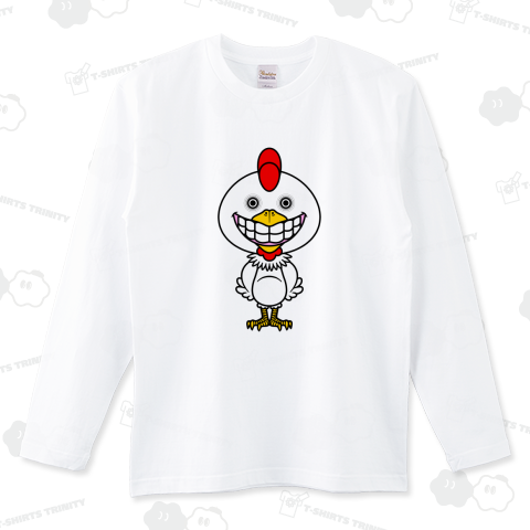 にわとり君。(ロングTシャツ)|デザインTシャツ通販【Tシャツ にわとり君。(ロングTシャツ)|デザインTシャツ通販【Tシャツ