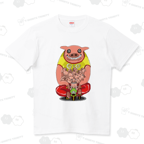 Pig Family ハイクオリティーTシャツ(5.6オンス)