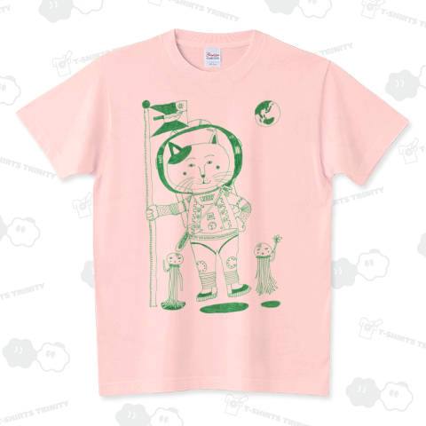 うちゅうねこ（Tシャツ）|デザインTシャツ通販【Tシャツトリニティ】