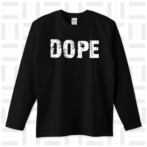 DOPE (文字ホワイト)（ロングTシャツ）|デザインTシャツ通販【Tシャツ ...