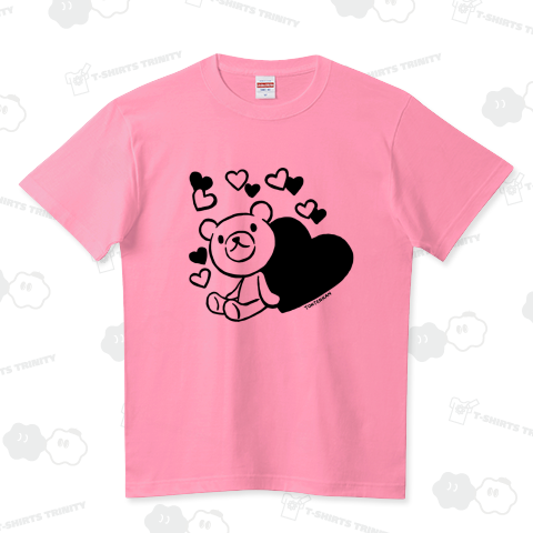 ハートいっぱいくまちゃん ハイクオリティーTシャツ(5.6オンス)