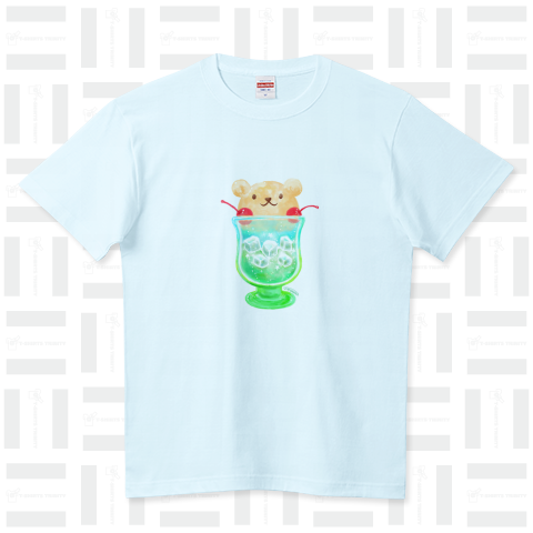 くまちゃんクリームソーダ ハイクオリティーTシャツ(5.6オンス)