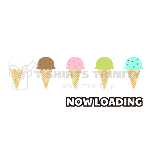 アイスクリームのロード画面(文字変更可)【T21】