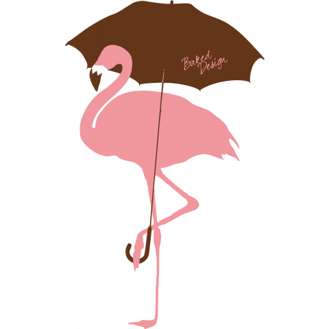 Flamingo Umbrella 02 デザインtシャツ通販 Tシャツトリニティ