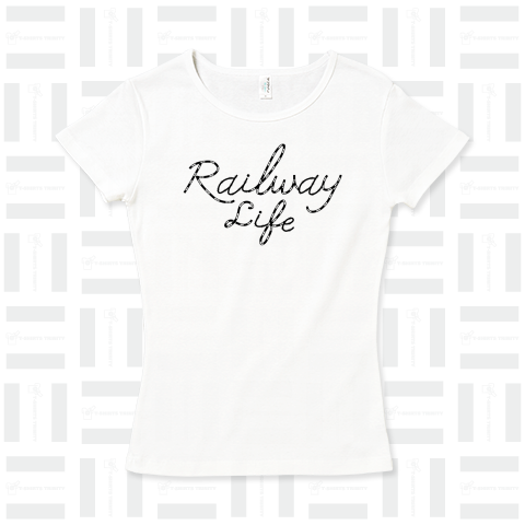 鉄道ライフ 線路記号 文字 railway life(レールウェイ・ライフ)電車・鉄道・アイテム・Tシャツ・鉄道線路の記号・鉄道記号・グッズ