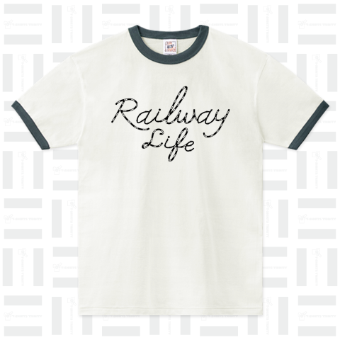 鉄道ライフ 線路記号 文字 railway life(レールウェイ・ライフ)電車・鉄道・アイテム・Tシャツ・鉄道線路の記号・鉄道記号・グッズ