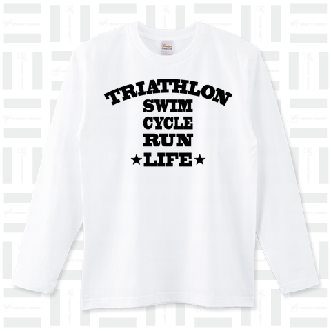 トライアスロン(Triathlon)競技・水泳・自転車ロードレース・長距離走・・スイム・バイク・ラン・Tシャツ・選手・競走・競争競技・男子・女子・かっこいい・かわいい・駆け引き