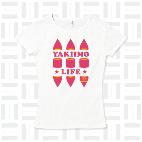 焼き芋・やきいも・模様アイテム・石焼き芋(いしやきいも)・YAKIIMO・ライフ・アイテム・グッズ・Tシャツ・サツマイモ・石焼いも・屋台・軽トラック・イベント・おいしい・移動販売・焼き芋大好き・冬