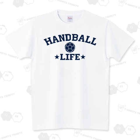 ハンドボール・ライフ・HANDBALL・デザイン・Tシャツ・送球・男子・女子・得点・ボール・選手・ポジション・応援・スポーツ・かっこいい・かわいい・ステップシュート・有望・確実 スタンダードTシャツ(5.6オンス)