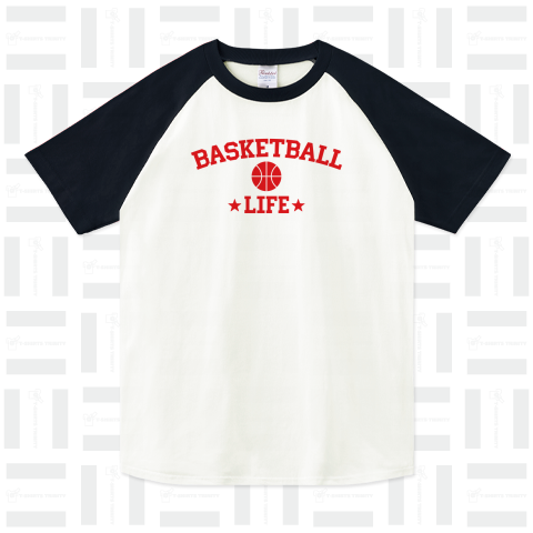 バスケットボール・ライフ・赤・BASKETBALL・デザイン・グッズ・Tシャツ・イラスト・サークル・かっこいい・かわいい・男子・女子・有力・確実・有望・部活・チームT・バスケ部・応援