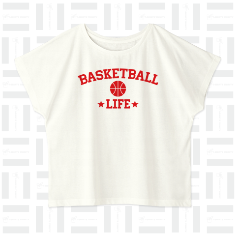 バスケットボール・ライフ・赤・BASKETBALL・デザイン・グッズ・Tシャツ・イラスト・サークル・かっこいい・かわいい・男子・女子・有力・確実・有望・部活・チームT・バスケ部・応援