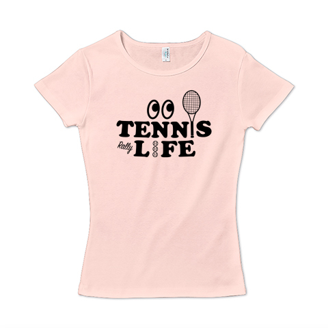 テニス Tennis ライフ 目玉 文字 Rally ラリー デザイン ラケット ガット イラスト スポーツ Tシャツ サーブ 男子 女子 かっこいい かわいい 選手 画像 ボール 王子 応援 デザインtシャツ通販 Tシャツトリニティ