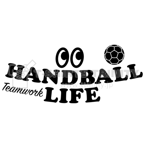 ハンドボール 目玉 Handball デザイン Tシャツ 送球 男子 女子