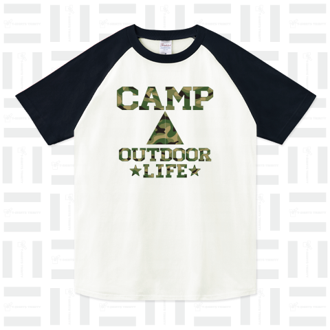 キャンプ・CAMP・グッズ・緑系・迷彩・野外・野営・野宿・Camping・デザイン・アイテム・キャンプTシャツ・デザイン・アウトドア・キャンプ場・ソロキャンプ・図形・アウトドア・生活