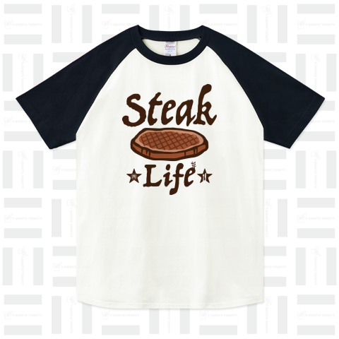 ステーキ・肉・にく・肉ファースト・お肉Tシャツ・旨い・ステーキ肉グッズ・Steak・ご馳走・食べ物・ステーキイラスト・洋食・愛・主食・ステーキ道・焼き方・ステーキ店・おもしろ・インパクト