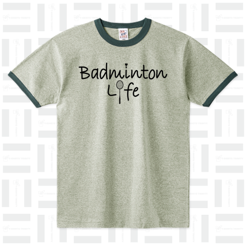 バドミントン・Badminton・文字・おしゃれ・スポーツライフ・ラリー・デザイン・Tシャツ・スポーツ・かっこいい・かわいい・女子・男子・羽球・シャトル・スマッシュ・ラケット・プレーヤー・選手