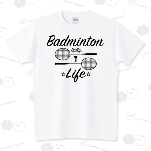 バドミントン・Badminton・ラケット・右左・Rally・ラリー・デザイン・Tシャツ・スポーツ・かっこいい・かわいい・女子・男子・シャトル・スマッシュ・プレーヤー・選手・イラスト・メダル・入賞