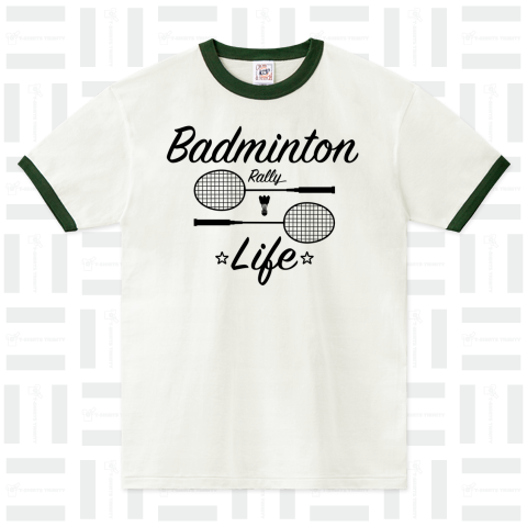 バドミントン・Badminton・ラケット・右左・Rally・ラリー・デザイン・Tシャツ・スポーツ・かっこいい・かわいい・女子・男子・シャトル・スマッシュ・プレーヤー・選手・イラスト・メダル・入賞