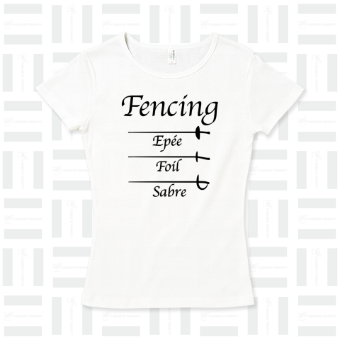 フェンシング(fencing)・フルーレ・エペ・サーブル・シルエット・イラスト・Tシャツ・グッズ・防具・攻撃権・ピスト・パラード 騎士道・礼儀正しさ・ふぇんしんぐ