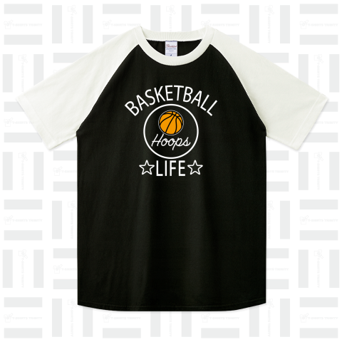 バスケットボール・BASKETBALL・Hoops・白・丸囲み・デザイン・グッズ・Tシャツ・ボールイラスト・サークル・かっこいい・かわいい・バスケ男子・バスケ女子・部活・チームT・バスケ部・応援